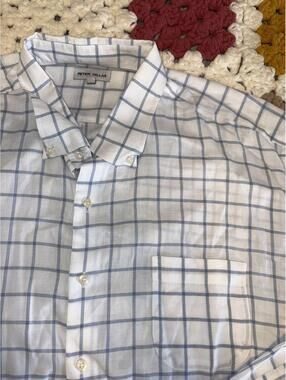 Peter Millar Men's $125 Long Sleeve Button-Down Dress Shirt Size XXL Casual